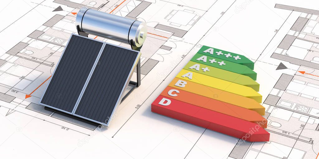 Progetto di un impianto solare termico su planimetria di casa